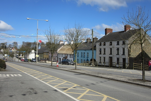 View of Kingscourt Main Street.  Photographed for Architectural Conservation Area Report for Kingsport, Co. Cavan, 2018